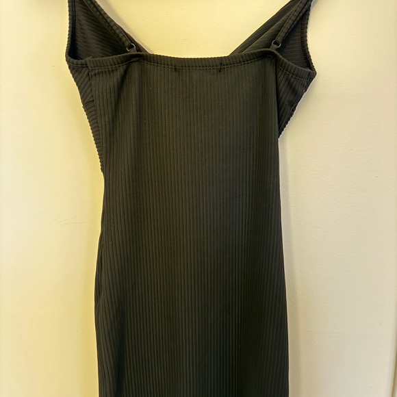 Express Black Ribbed Dress - Picture 2 of 3
